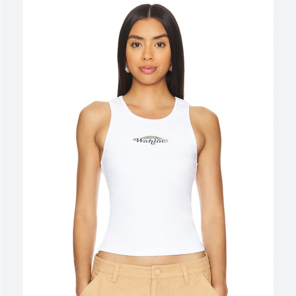 REVOLVE WAHINE NWT White Tank Top Ribbed Small S